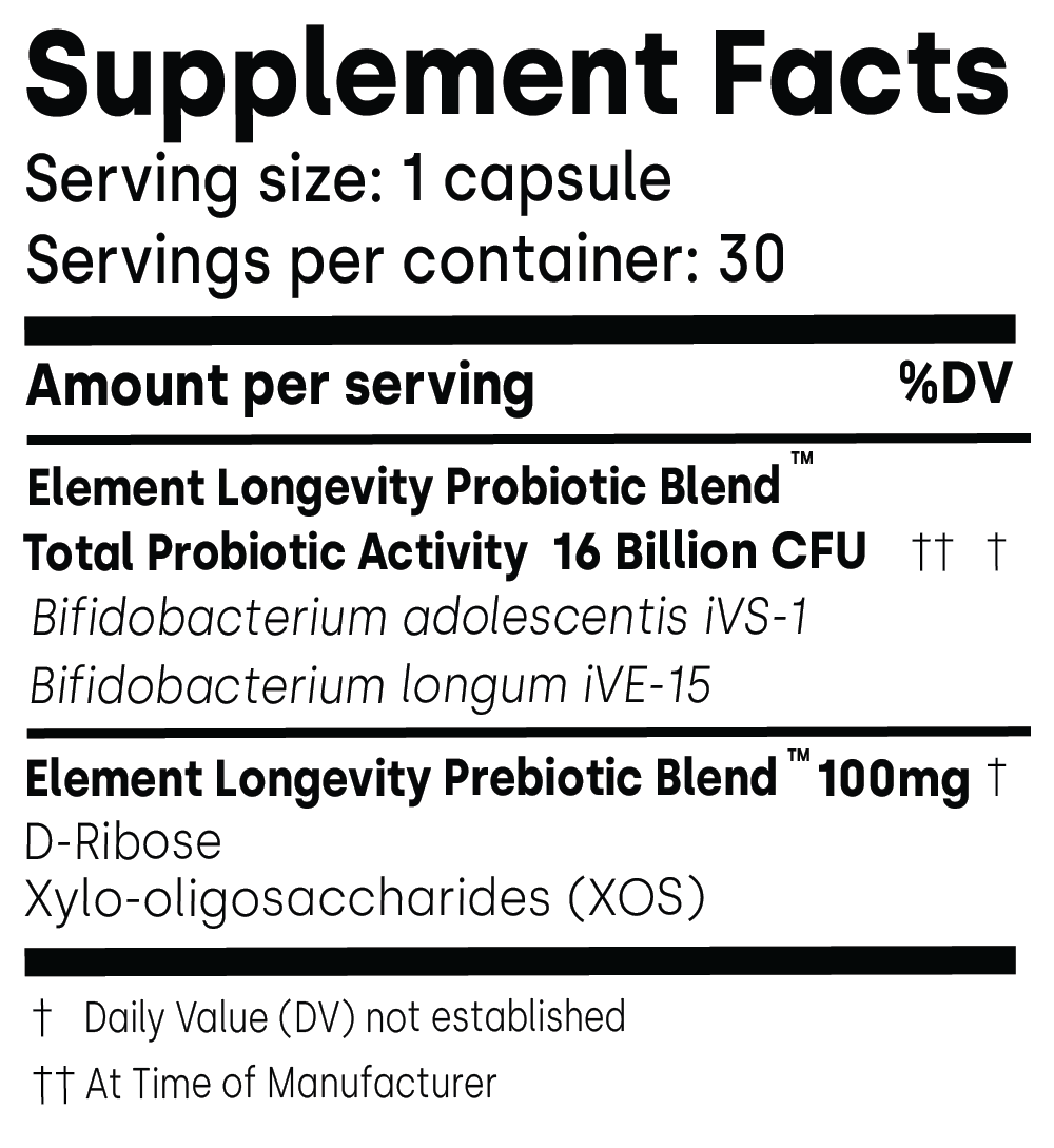 Element One Supplement Facts label